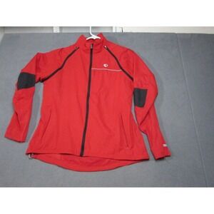Pearl Izumi Jacket Womens XL Red Elite Thermal Barrier Cycling Vented Full Zip